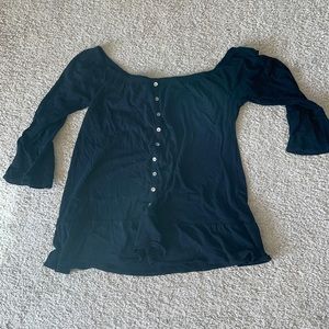 Navy blue off the shoulder top.